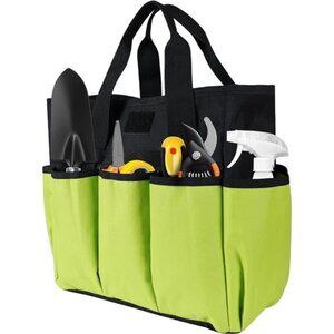 Portable Garden Tool Bag with 16 Pockets & Handle, Durable Waterproof
